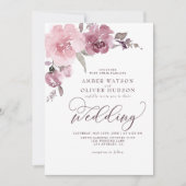 Dusty Roos Floral Blush Pink Pastel Flower Weddens Kaart (Voorkant)
