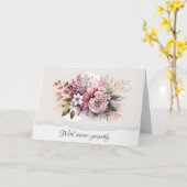 Dusty Roos Floral Bouquet Kaart (Gele Bloem)