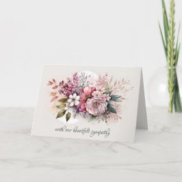 Dusty Roos Floral Bouquet Kaart