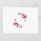 Dusty Roos Floral Eerste Heilige Communie Uitnodig Briefkaart (Achterkant)