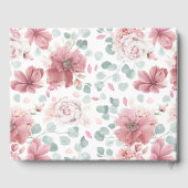 Dusty Roos Floral Elegant Wedding Gastenboek (Achterkant)