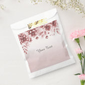 Dusty Roos Floral Favor Bag Bedankzakje (Gezegeld)