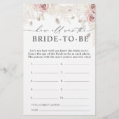 Dusty Roos Floral Hoe oud is de bruid om spel te z (Voorkant)