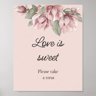 Dusty Roos Floral liefde is zoet vrijgezellenfeest Poster