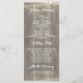 Dusty Roos Floral Mason Jar Rustiek Trouwprogramma Programmakaart (Achterkant)