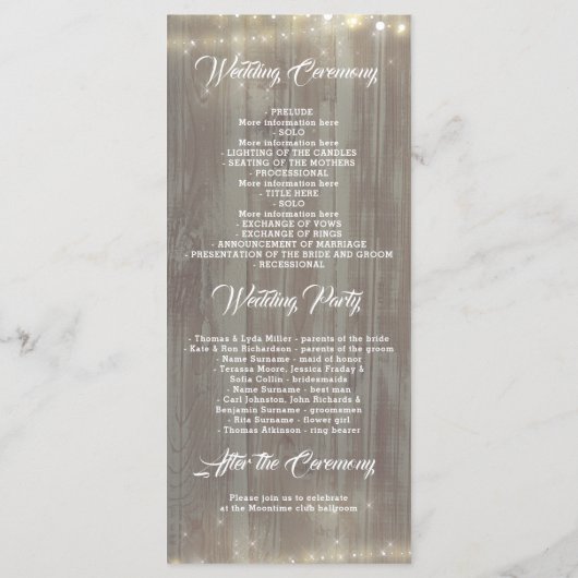 Dusty Roos Floral Mason Jar Rustiek Trouwprogramma Programmakaart (Achterkant)