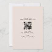 Dusty Roos Floral Modern Calligraphy Wedding Save The Date (Achterkant)