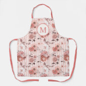 Dusty Roos Floral Monogram Schort (Voorkant)