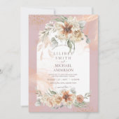 Dusty Roos Floral Pampas Grass REHEARSAL DINNER (Voorkant)