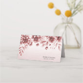 Dusty Roos Floral Place Card Plaatskaartje (Achterkant)