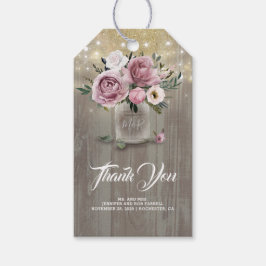 Dusty Roos Floral Rustic Country Dank u Cadeaulabel