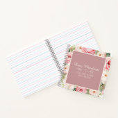 Dusty Roos Floral Script | Brieven aan mijn dochte Notitieboek (Binnen)