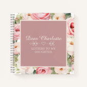 Dusty Roos Floral Script | Brieven aan mijn dochte Notitieboek (Voorkant)