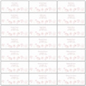 Dusty Roos Floral Script Guest Address Sticker (Voorkant)