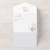 Dusty Roos Floral Vrijgezellenfeest All in One Inv All In One Uitnodiging (Buitenkant)