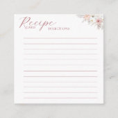 Dusty Roos Floral Vrijgezellenfeest Recept Kaart i (Voorkant)