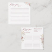 Dusty Roos Floral Vrijgezellenfeest Recept Kaart i (Voorkant / Achterkant)