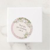 Dusty roos floral waterverf dank u bedankjes labels (In situ)