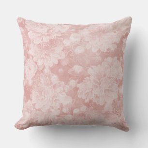 Dusty Roos Floral Waterverf Pillow Kussen