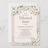 Dusty roos floral waterverf repetitie kaart (Voorkant)