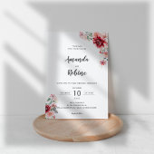 Dusty Roos Floral Wedding Kaart
