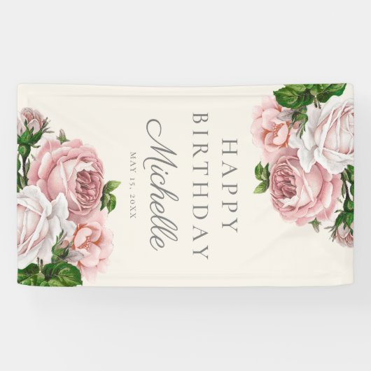 Dusty Roos  Floral Women's Birthday Name Spandoek