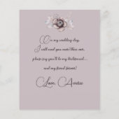 Dusty Roos Floral zal je mijn Bridesmaid zijn (Achterkant)