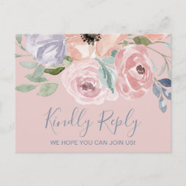 Dusty Roos Florals Song Request RSVP Briefkaart