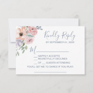Dusty Roos Florals Song Request RSVP Card