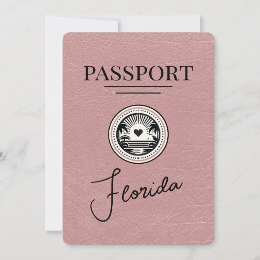 Dusty Roos Florida Passport Bewaar de datum Save The Date (Voorkant)