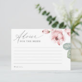 Dusty Roos Flower Advies voor de Bride Kaart (Staand voorkant)