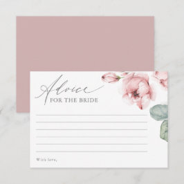 Dusty Roos Flower Advies voor de Bride Kaart