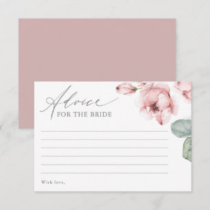 Dusty Roos Flower Advies voor de Bride Kaart