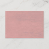 Dusty Roos Flowers Elegante boeken voor Baby Kaart Visitekaartje (Achterkant)