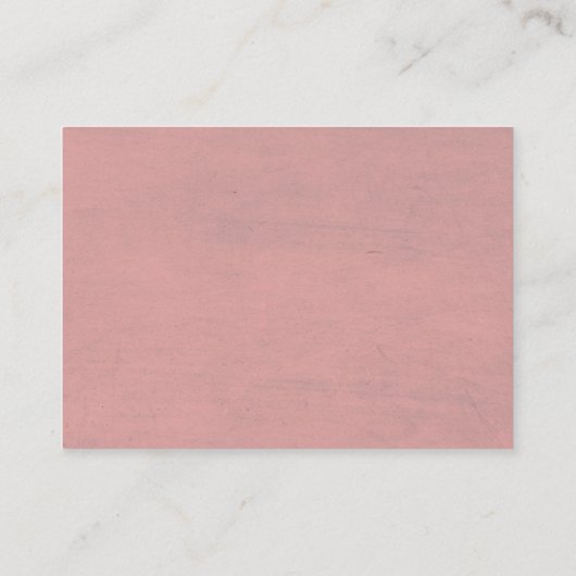 Dusty Roos Flowers Elegante boeken voor Baby Kaart Visitekaartje (Achterkant)