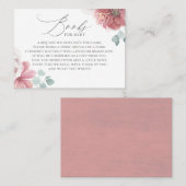 Dusty Roos Flowers Elegante boeken voor Baby Kaart Visitekaartje (Voorkant / Achterkant)