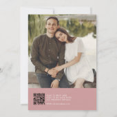 Dusty Roos foto bruiloft uitnodiging QR code (Achterkant)