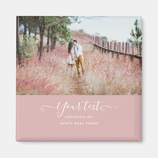 Dusty Roos FOTO COLLAGE Custom WEDDING GIFT Magneet