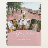 Dusty Roos FOTO COLLAGE Custom WEDDING GIFT Planner (Voorkant)