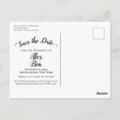 Dusty Roos Foto Floral Reflections Save the Date Briefkaart (Achterkant)