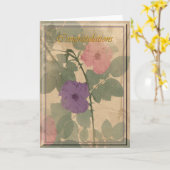 Dusty Roos gefeliciteerd Kaart (Gele Bloem)