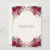 Dusty Roos Geometric Floral Bridesmaids Luncheon Kaart (Achterkant)