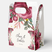 Dusty Roos Geometric Floral Wedding Bedankdoosjes (Geopend)