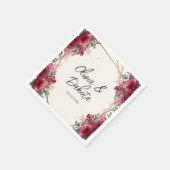Dusty Roos Geometric Floral Wedding Servet (Hoek)