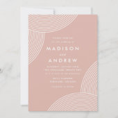 Dusty Roos Geometric Swirl Wedding Kaart (Voorkant)