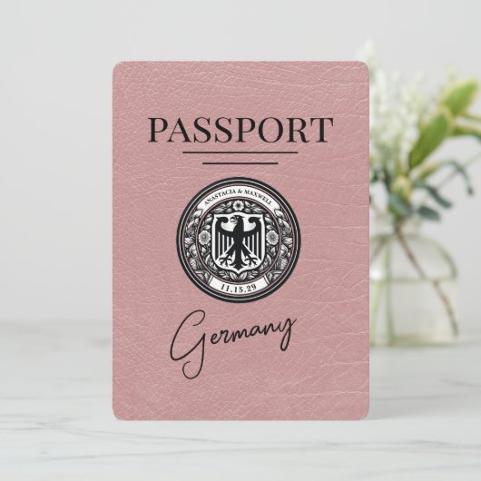 Dusty Roos Germany Passport Bewaar de datum Save The Date (Staand voorkant)
