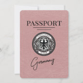 Dusty Roos Germany Passport Bewaar de datum Save The Date (Voorkant)