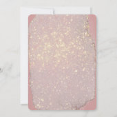 Dusty Roos Glam Gold Glitter Elegant Modern Roze Kaart (Achterkant)