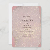 Dusty Roos Glam Gold Glitter Elegant Modern Roze Kaart (Voorkant)