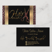 Dusty Roos Glitter Hair Stylist Visitekaartje (Voorkant / Achterkant)